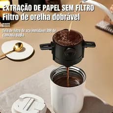 Foldable Coffee Filter Stainless Steel Portable Drip Coffee Holder Funnel Reusable Basket