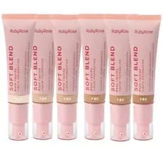 Base Líquida Acabamento Matte Soft Blend Ruby Rose | Ácido Hialurônico e Vitamina E | Cor F10 a F120
