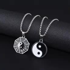Tai Chi fofoca pingente camisola corrente pingente masculino feminino hiphop Hip Hop colar Hipster estilo chinês casal p