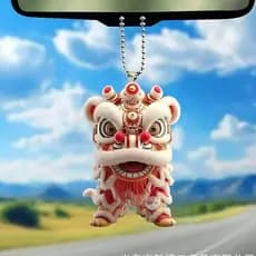 2026 estilo chinês despertar leão acrílico chaveiro bagagem carro dinheiro pingente pingente Carry-on pingente