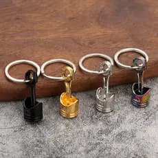 Chaveiro de pistão de motor modificado para carro criativo, chaveiro de Metal, evento de desenvolvimento, pingente de ch