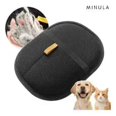 Luva Tirar Pelo Pet Roupa Sofá Mágica Luva Reutilizável Removedor De Pelos Pet Preto