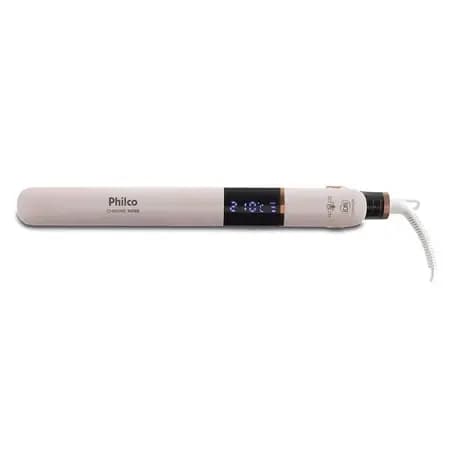 Prancha de Cabelo Philco Titanium Chrome Rose Bivolt PPR10