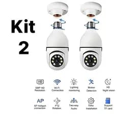 4 câmeras De Câmera De Segurança Infravermelha À Prova D'água Com 360 ° LED Externa Sem Fio , Wi-Fi 2.4G
