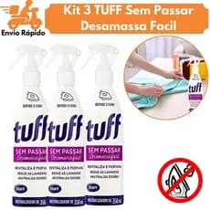 Kit 3 Tuff Sem Passar: Desamassa Fácil, Perfuma e Neutraliza Odores Start 350ML