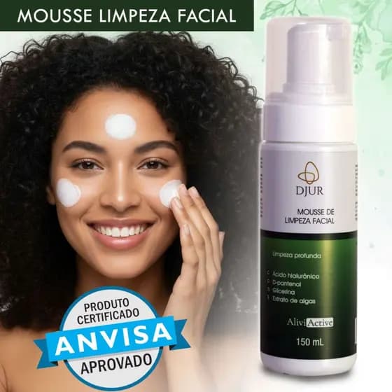 Espuma Mousse Limpeza Facial Profunda Higienização Diária Pele Mista Oleosa Frescor Revitalização / Aprovado Anvisa