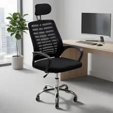Cadeira Escritório Ergonômica Mesh Altura Regulável Rodízios