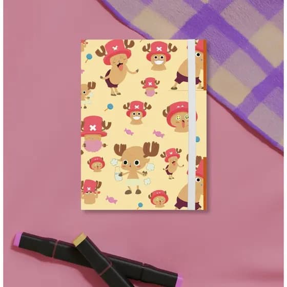 Mini sketchbook A6, Chopper, anime One Piece, 30 folhas | caderninho brochura, caderneta, anotações, desenho, folhas 90g