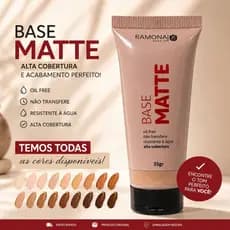 Base Matte Ramona Make Up 35g Original | Escolha Sua Cor | Alta Cobertura e Longa Duração