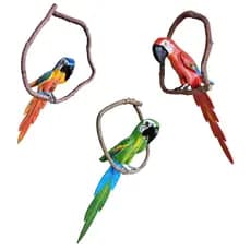 Kit 3 Araras Cipó Madeira Artesanal Pendurar Decoração Parede Jardim Casa Enfeite Tropical Rústico