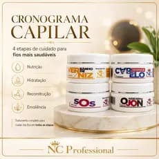 KIT CRONOGRAMA CAPILAR 120g – SOS + BANHO DE VERNIZ + DESMAIA CABELO + OJON | HIDRATAÇÃO, NUTRIÇÃO E RECONSTRUÇÃO COMPLE
