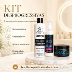 Kit Capilar Profissional NC shampo Antirresíduos 500ml+ Max Nutrição macsara 300gr+ Reconstrutor