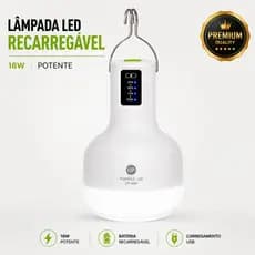 Lâmpada LED recarregável Emergência via USB 18W portátil para camping  casa oficina área externa