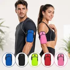 Braçadeira Porta Celular Corrida Treino Academia Com Zíper Fitness Bolsa De Braço Para Celular