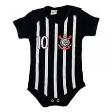 Body Bebê Infantil Mêsversário Temático Time Corinthians Macacao Personagens Fantasia