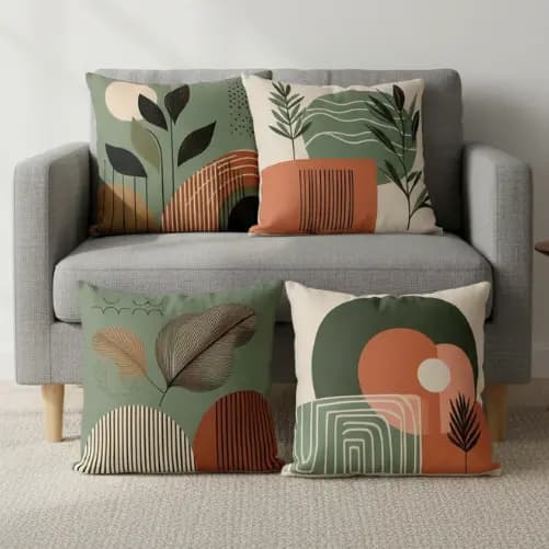 Kit 4 Capas de Almofadas Decorativas 45x45 - Moderna 014