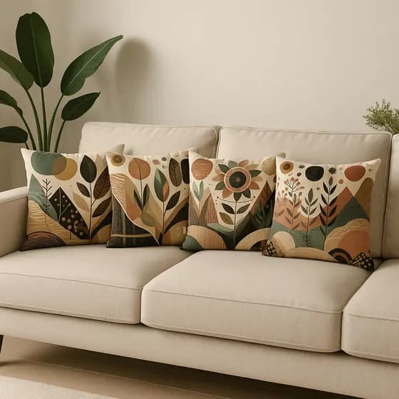 Kit 4 Capas de Almofadas Decorativas 45x45 - Moderna 007
