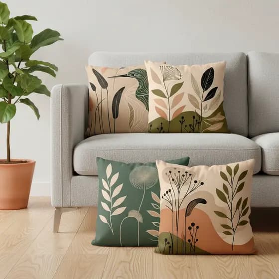 Kit 4 Capas de Almofadas Decorativas 45x45 - Moderna 012