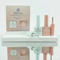 Kit Esmalte em Gel 15ml para Francesinha Branco Leitoso Nude Transparente Profissional Bella Rosa Registro ANVISA Origin