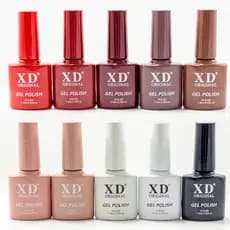 Kit 10 Esmaltes em Gel - XD - ANVISA - Secagem Led UV - Perfeita Cobertura