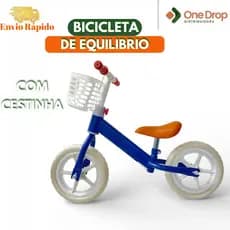 Bicicleta de Equilíbrio Sem Pedal Infantil Rosa E Azul Até 35 kilos