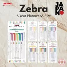 Zebra MILDLINER Caneta Marcadora Dupla Face De Ponta Conjunto De 5 Cores Diário Papelaria Direto Japão