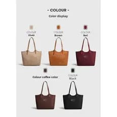 Bolsa feminina média/Bolsa de ombro de veludo de pele de veado