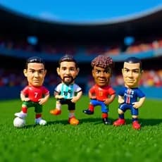 Modelo de boneco de celebridade de futebol, Messi C Ronell