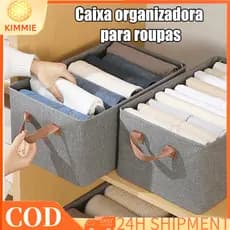 Organizador de Guarda-Roupa em Gaveta Divisória de Roupas Caixa Organizadora Dobrável