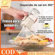 Pote de Tempero de Vidro para Cozinha - 180ml Quadrado (Secos) Frasco com Tampa Hermética
