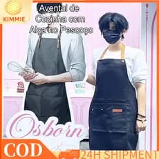 Avental de Trabalho Impermeável Avental Publicitário para Supermercado Com Bolsos Design Ergonômico