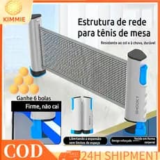 Rede Ping Pong Kit Tenis De Mesa Raquete De Profissional Branco Treliça livremente extensível
