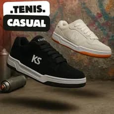 Tênis Masculino Casual Unissex KS Shoes Skate Estilo Urbano Leve Confortável Lançamento 38 Ao 43