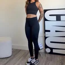 Conjunto Academia feminino Top sustentação  calça Legging Conjunto Fitness Feminino suplex sem transparência