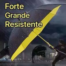 Guarda-chuva de grande porte — Reforçado com fibra de vidro, resistente e durável, eficaz contra sol e chuva.