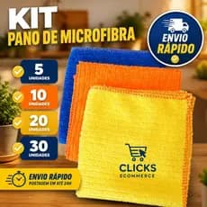 Kit 10 Panos De Limpeza Microfibra alta absorção Multiuso