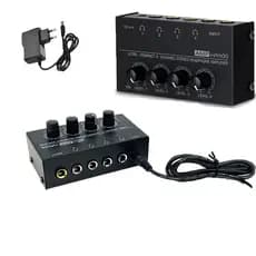 HA400 Amplificador Estéreo 4 Canais Compacto Para Monitoramento Gravação De Áudio em Mixer Podcast