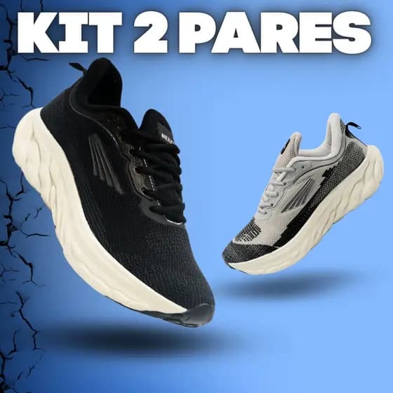 KIT 2 PARES Tênis Next Masculino Sport Academia Caminhada Corrida Esportivo Leve Amortecimento 38-43