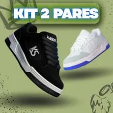 KIT 2 PARES Tênis Masculino Casual Unissex KS Shoes Skate Estilo Leve Confortável Lançamento 38-43
