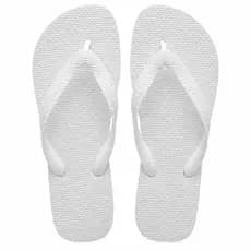 Chinelo de Dedo Macio Confortavel Branco Preto Sandália