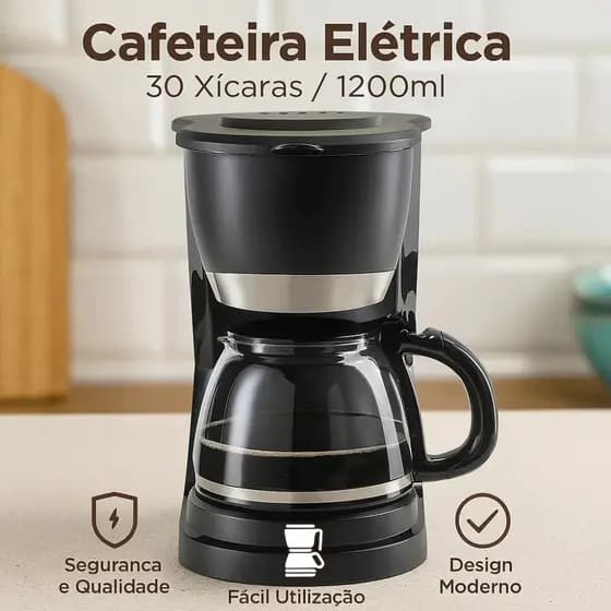 Cafeteira Elétrica 30 Xícaras 127V Esquentar Bule Café Da Tarde Aquecer E Ferver Água