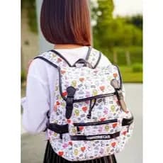 Mochila Costas Escolar Faculdade Viagem Trabalho Bolsa Grande Roupa Maquiagem Bichinho Ursinho