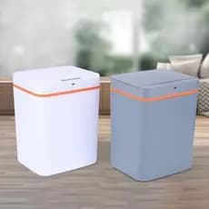 Lixeira Inteligente Sensor Recarregável 12 Litros Escritório Sala Quarto Cor Sortida botão abertura