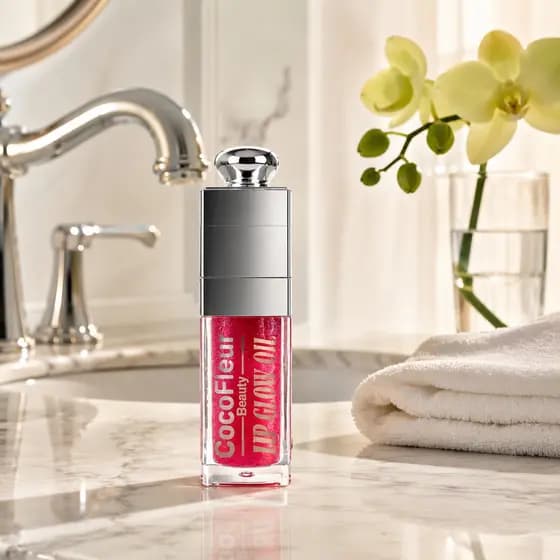 Gloss Brilho Labial espelhado CocoFleur Hidratante Com Glitter Brilho Intenso Efeito Glow Nos Lábios