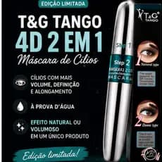 Máscara de Cílios Rimel T&G Tango  2 em 1 4D  Volume e Alongamento À Prova D'Água Efeito Profissional