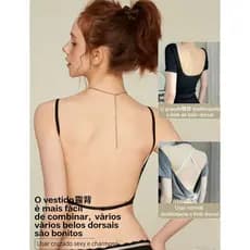 Lindas roupas íntimas em forma de U para trás 2026 novos seios pequenos populares se reúnem invisível sem traços sem cos