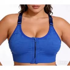 Top Esportivo com Zíper Frontal e Alças Ajustáveis – Conforto e Suporte para Treinos