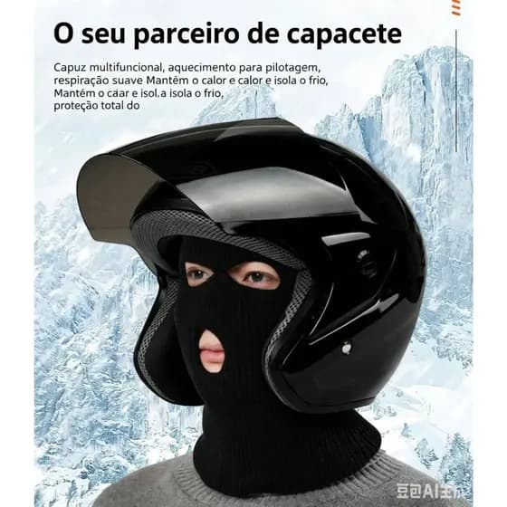 Touca Ninja Frio Motoboy Moto Motocicleta Inverno Termica Protecão Facil