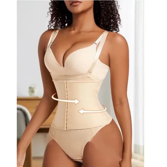 Body Modelador Feminino Cintura Alta Redutor Abdômen Levanta Bumbum Sem Costura Ajustável