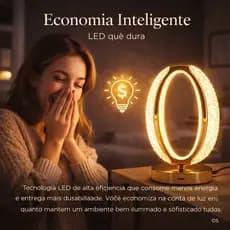 Luminaria de Mesa Oval moderna Portatil Carregamento Usb Iluminacao Ajustavel